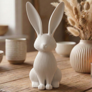 Modern Minimalist 3D Printed Bunny Lamp