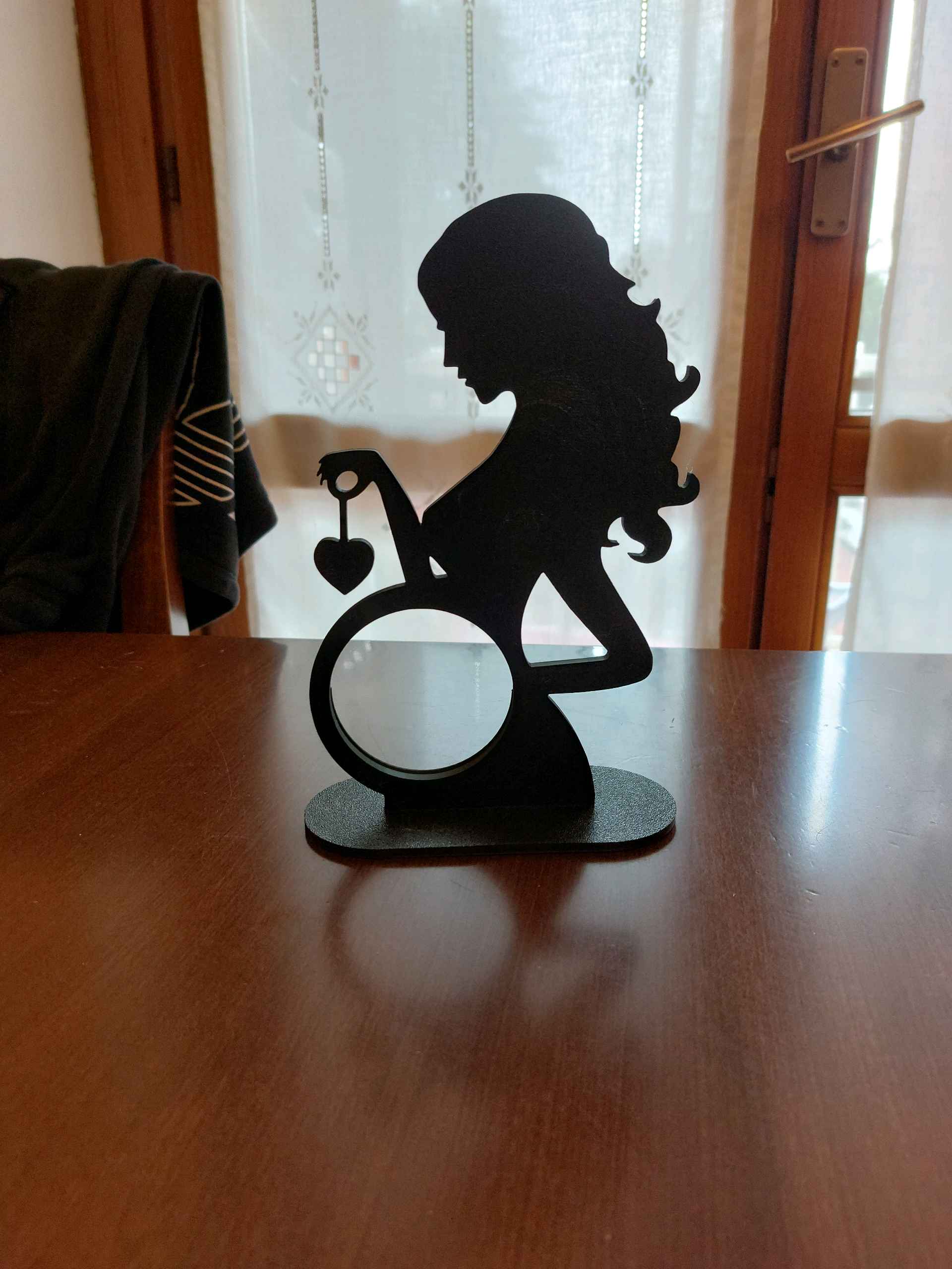 Expectant Mother Silhouette Ultrasound Frame