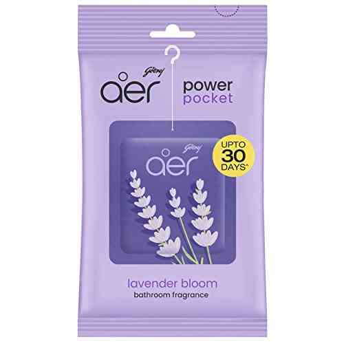 Godrej Aer Power Pocket Bathroom Fragrance - Lavender Bloom 10G