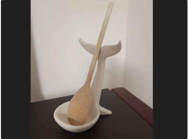 Whale Fin Spoon Rest – Nautical 3D