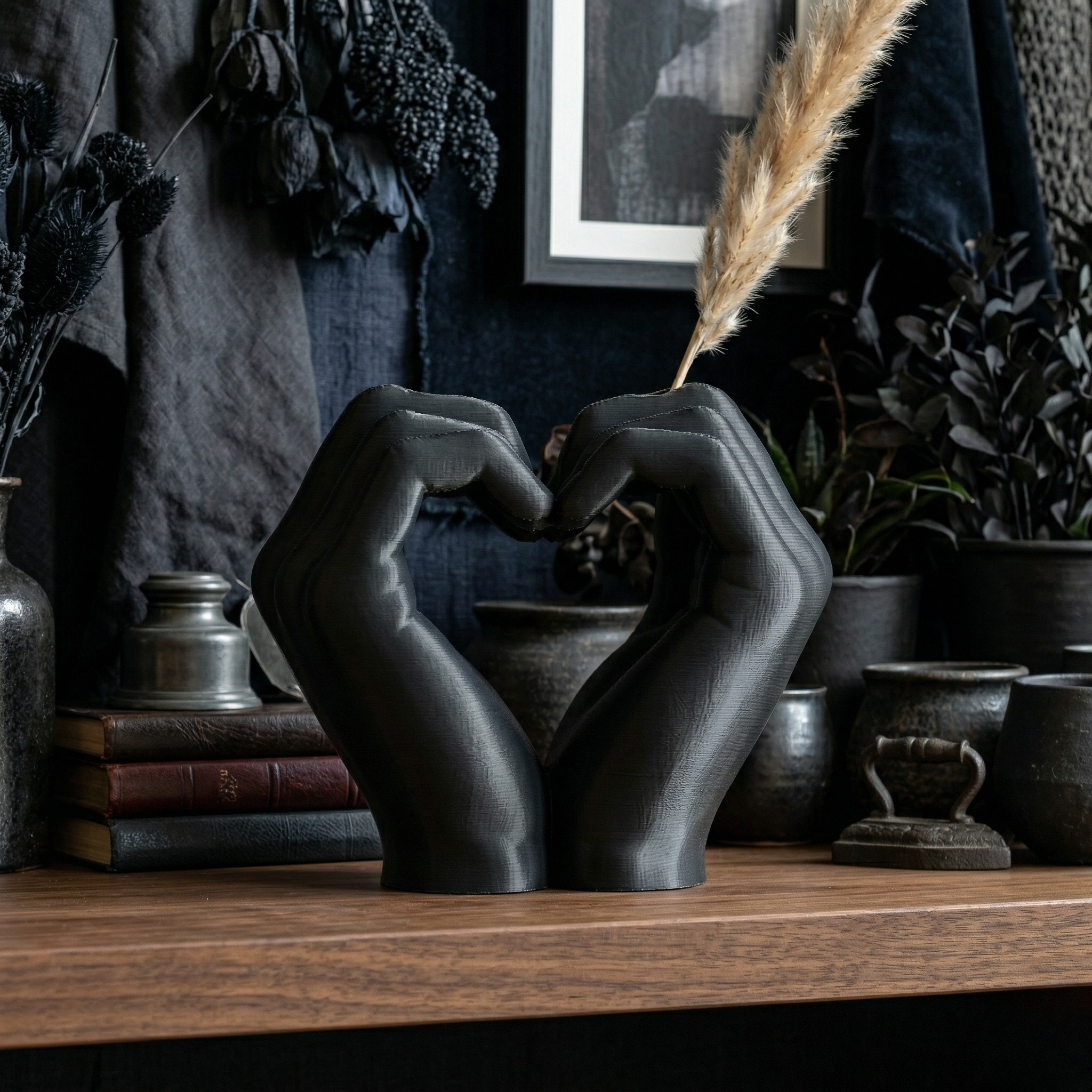 Heart Hands Vase Love Gesture Planter Unity Hands Vase Heart Shape Hand Vase Minimalist Love Hands Planter