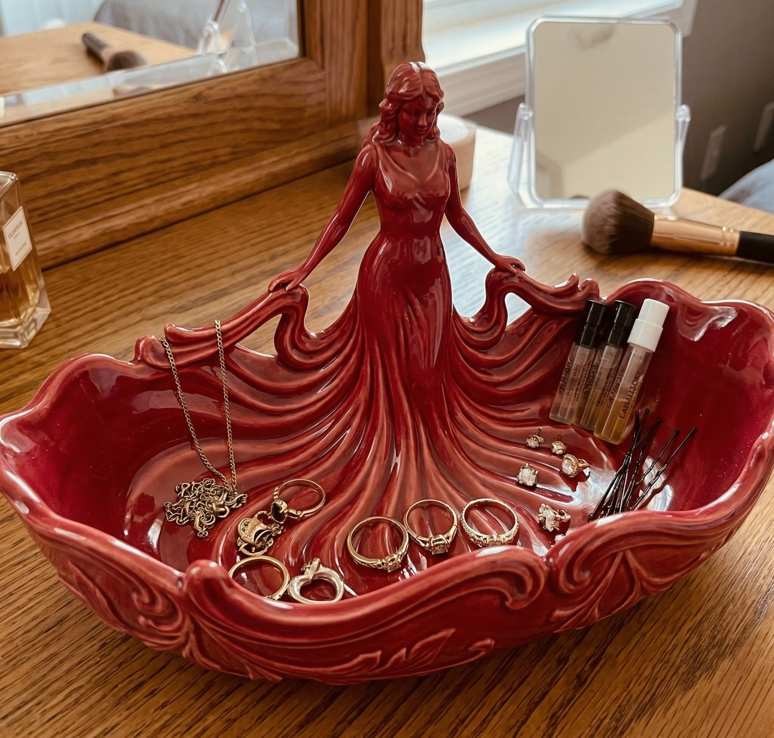 Goddess Figural Bowl Vanity Catchall