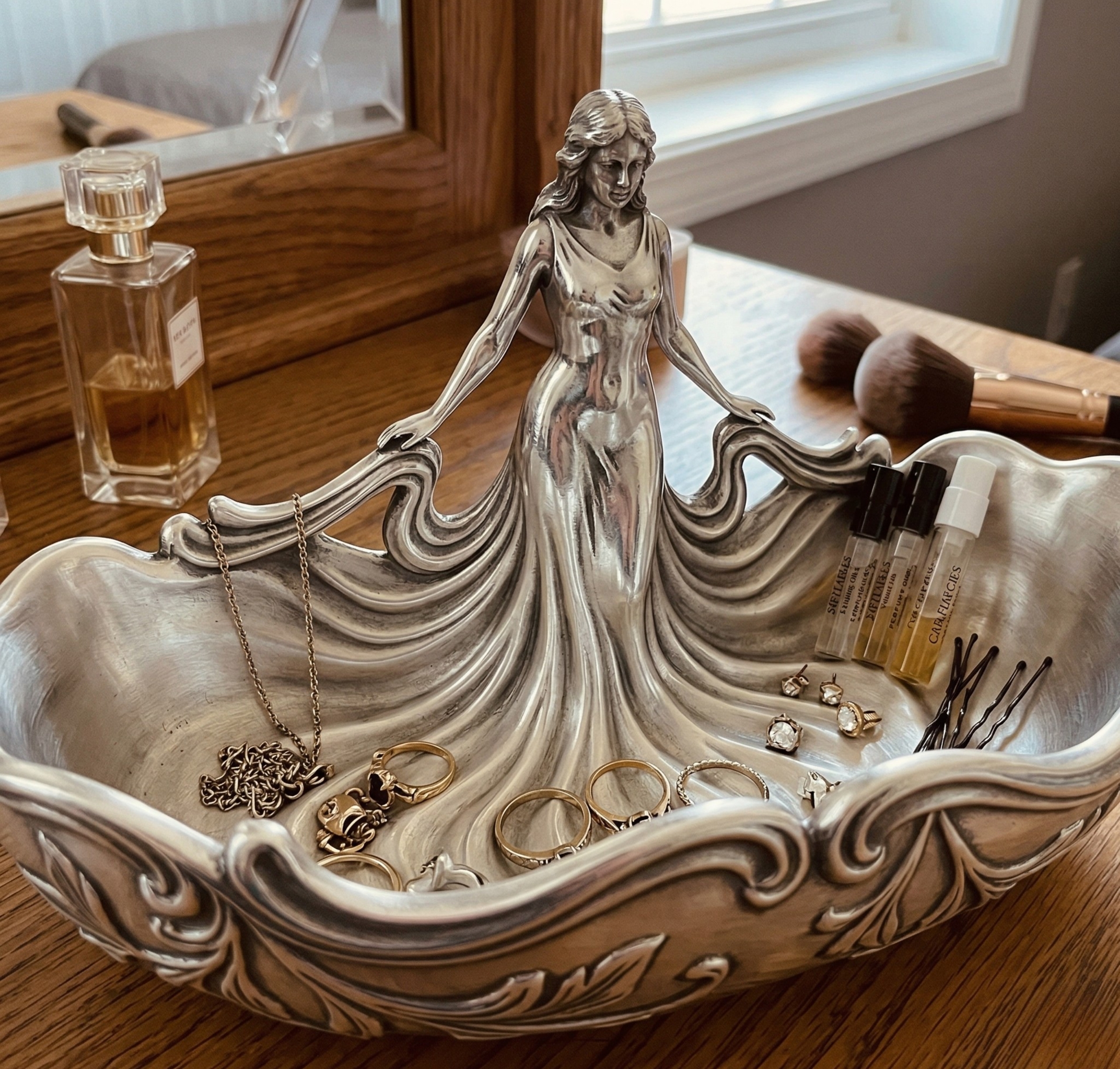 Goddess Figural Bowl Vanity Catchall